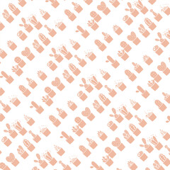 Cactus pattern background. Cute cactus. vector illustration