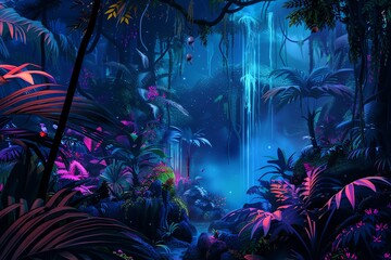 Fototapeta premium Enchanted Jungle Background