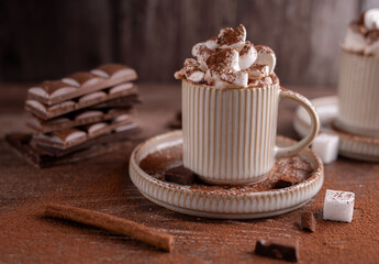 photography, cafe, chocolate, brown, cinnamon, food, sweet, eat, cup, dark, background, piece, cocoa, drink, delicious, hot drink, dessert, table, snack, beverage