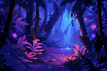 Fototapeta premium Enchanted Jungle Background