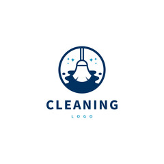 broom sparkle icon logo design for cleaning service 2