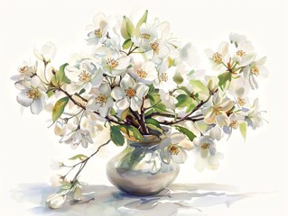 Pear Blossoms: A Spring Bouquet in AR 4:3