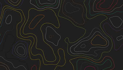 Topographic patterns. Abstract wavy line background. Modern pattern with circles