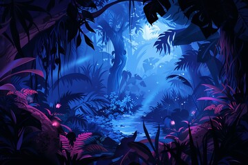 Fototapeta premium Mystical Forest Background