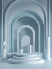 3d rendered illustration of a arch background