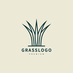 grass icon logo design illustration 2