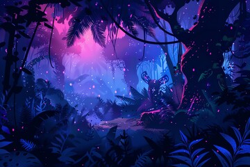 Fototapeta premium Mystical Forest Background