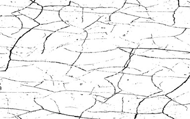Cracked texture background, abstract grungy texture vector distress for design overlay.  Detail of cracked cement wall texture.