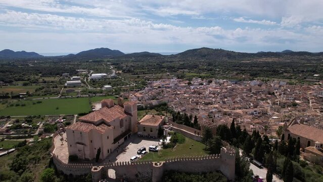 Aerial View of Castle in Arta, Palma De Mallorca