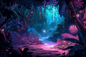 Fototapeta premium Mystical Forest Background
