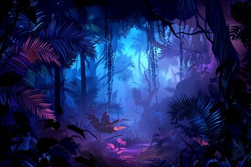 Fototapeta premium Mystical Forest Background