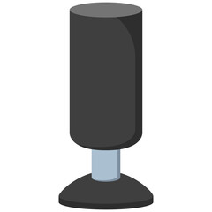 Punching bag stand vector cartoon illustration isolated on a white background.