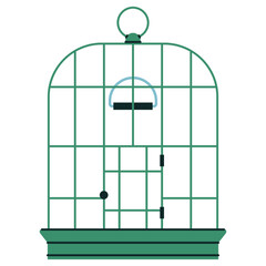 Birdhouse vector cartoon illustration isolated on a white background.