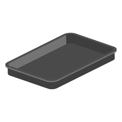 Baking sheet for oven vector cartoon illustration isolated on a white background.