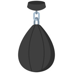 Punching speed bag vector cartoon illustration isolated on a white background.