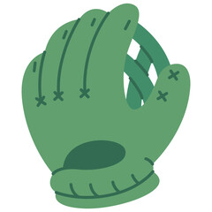 Baseball glove for adult vector cartoon illustration isolated on a white background.
