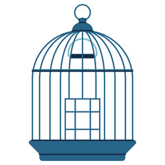 Bird enclosure vector cartoon illustration isolated on a white background.