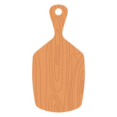 Cutting board for kitchen vector cartoon illustration isolated on a white background.