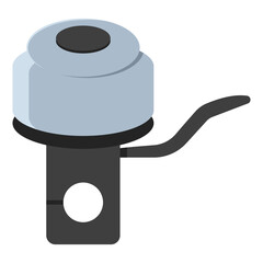 Bike bell for adult vector cartoon illustration isolated on a white background.