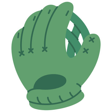 recommend clip art: Baseball glove for adult vector cartoon illustration isolated on a white background.