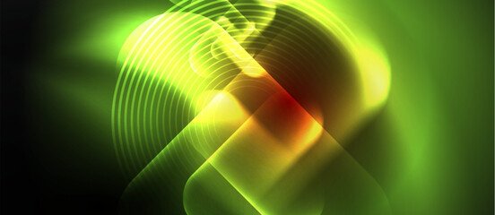 Neon magic light design. Vector Illustration For Wallpaper, Banner, Background, Card, Book Illustration, landing page