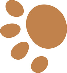 Cute paw foot element vector