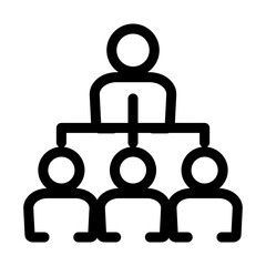 Organizational structure icon vector, social network concept.