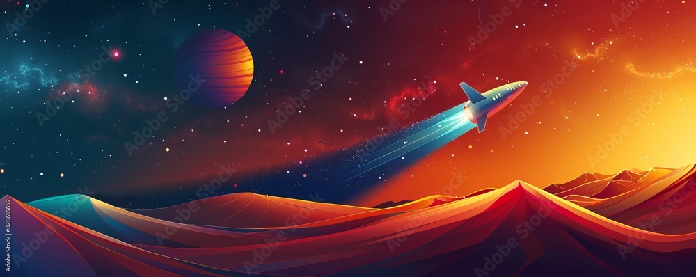 Poster a time-traveling vessel navigating the currents of the space-time continuum, its sleek design allowi