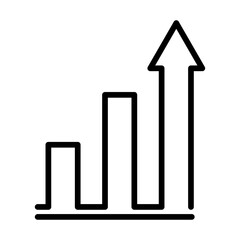 Rising chart icon sign vector. Chart icon. Vector arrow graph up icon.