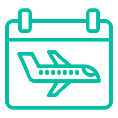 Flight calendar Vector Icon Design Illustration