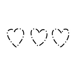 Dotted line heart