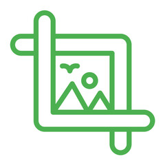 Crop tool Vector Icon Design Illustration