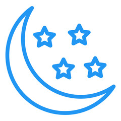 Half moon Vector Icon Design Illustration