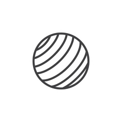 Exercise Ball line icon