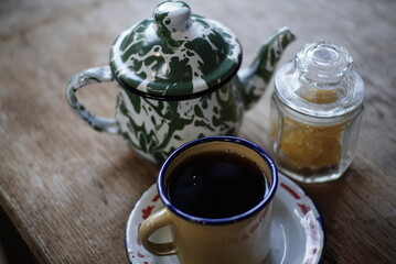 photography of tea set