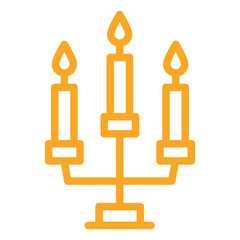 Candle Vector Icon Design Illustration