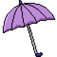 pixel art of purple umbrella open
