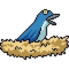 Obraz premium pixel art of bird nest small