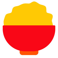 Obraz premium Rice Icon in Flat Style