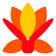 Lotus Icon in Flat Style