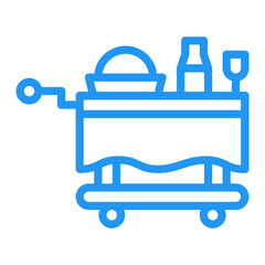 Fototapeta premium Food trolley Vector Icon Design Illustration