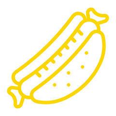 Hot dog Vector Icon Design Illustration