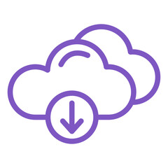 Cloud Download Vector Icon Design Illustration