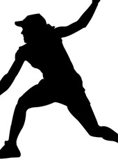 The Silhouette of a Tennis Star in Action