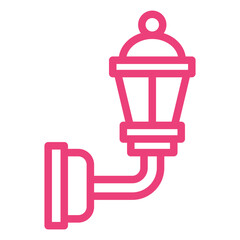 Wall Lamp Vector Icon Design Illustration