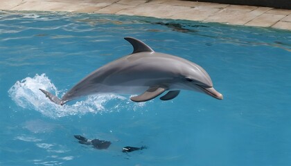A Dolphin Playing With A Floating Toy