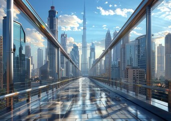 Burj Khalifa Skywalk View: Dubai Skyline