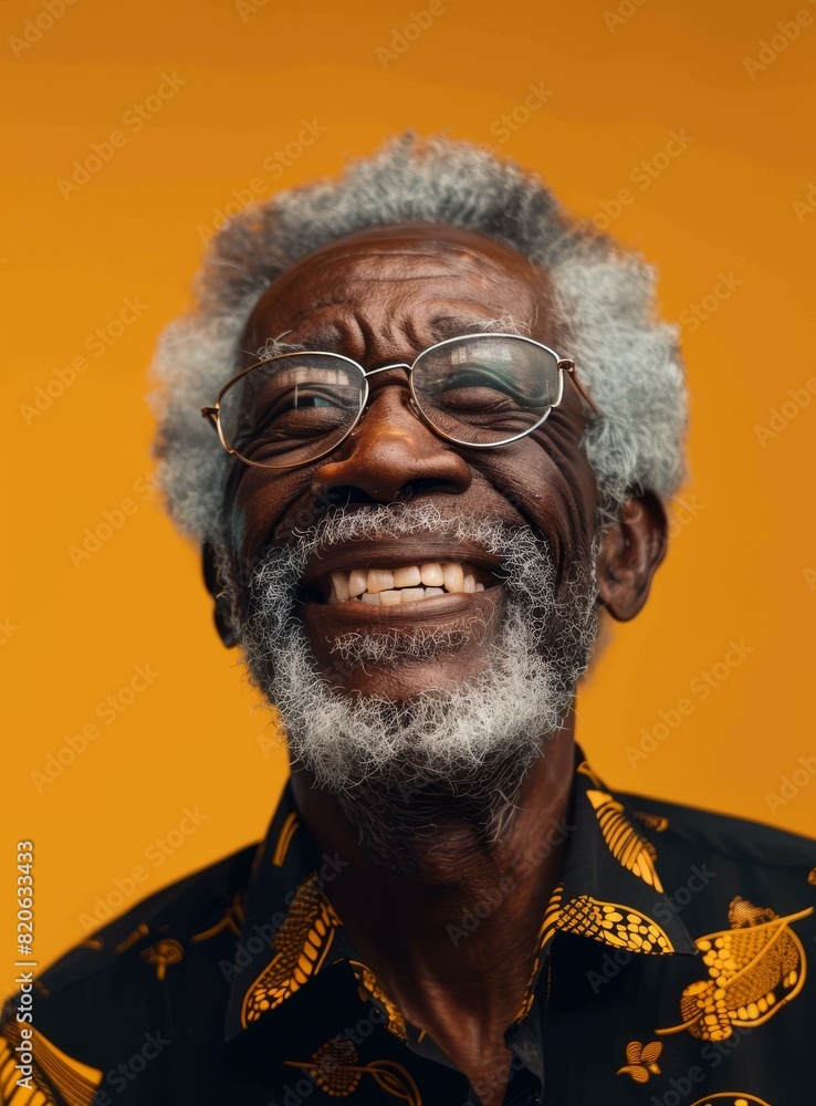 Canvas Prints Portrait of a smiling elderly African man