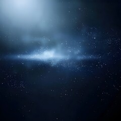 Obraz premium Blue gradient background grainy glowing white light on dark background noise texture effect banner header design. Created using generative AI.