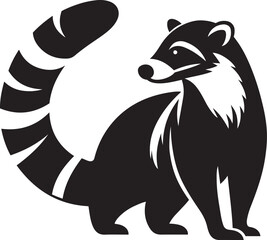 Coati silhouette vector icon illustration.